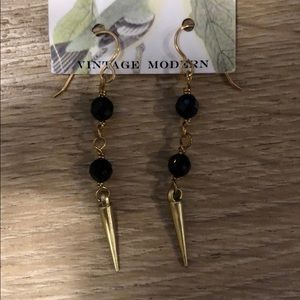 Harper black and gold earrings